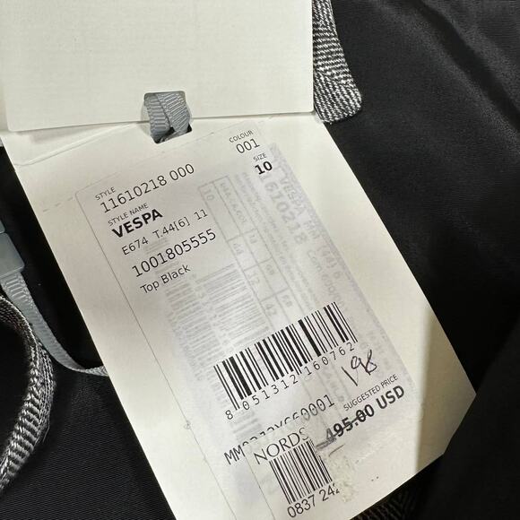 MaxMara NWT Vespa Silk Tweed Camisole Top Size US 10 Grey Linen V-Neck Italy - Picture 6 of 10